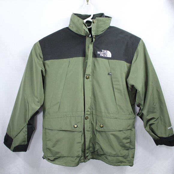 The North Face Mountain Light Gore-Tex Jacket Sz XL Khaki Blk Nylon Outdoor Wear